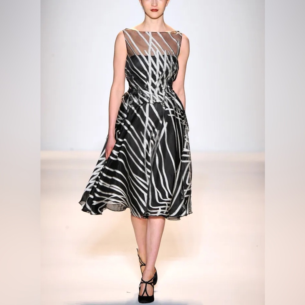 Lela rose dress black and white size 4